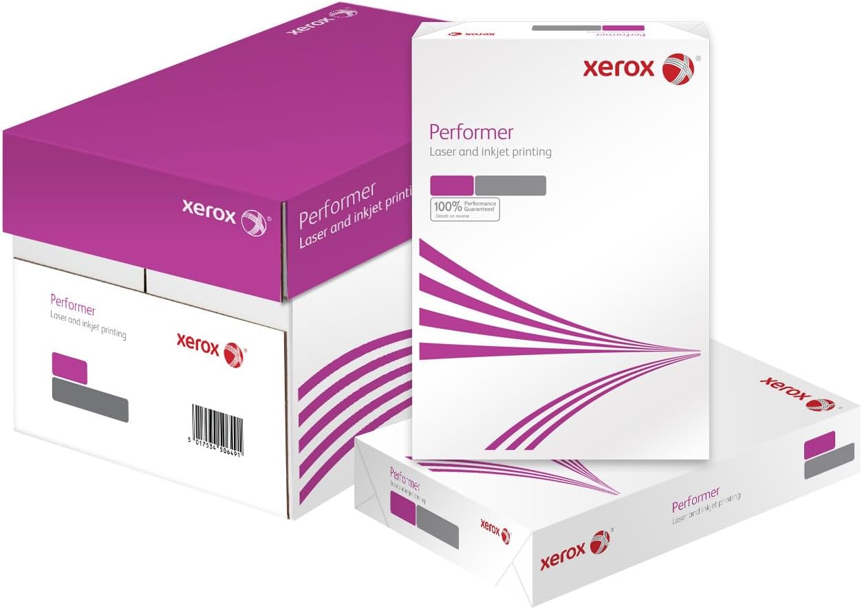 Xerox Performer Multifunction Paper, 80gsm, A4, 1 Carton, 5 Reams, 2500 Sheets, 5 Reams per Carton