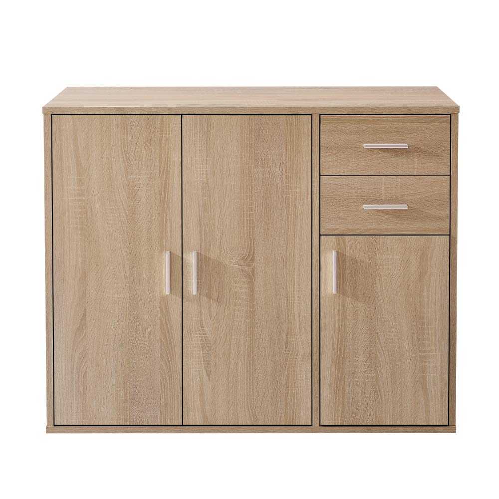 Buy 100CM Sideboard Storage Cupboard Display Shelf With Drawers