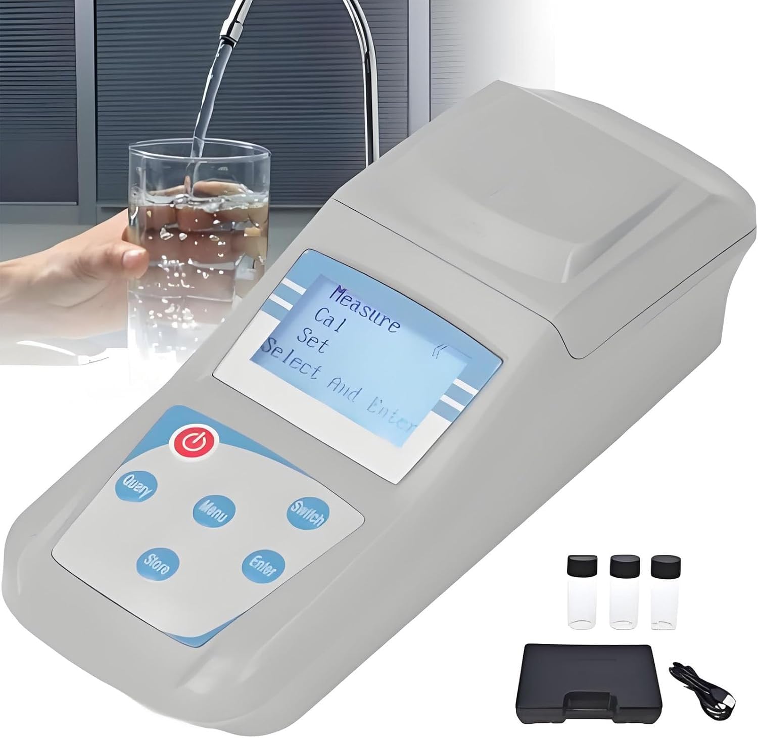 Turbidímetro digital, probador portátil de calidad del agua, medidor de turbidez del agua para un análisis preciso del agua, ideal para monitoreo ambiental y trabajos de agua
