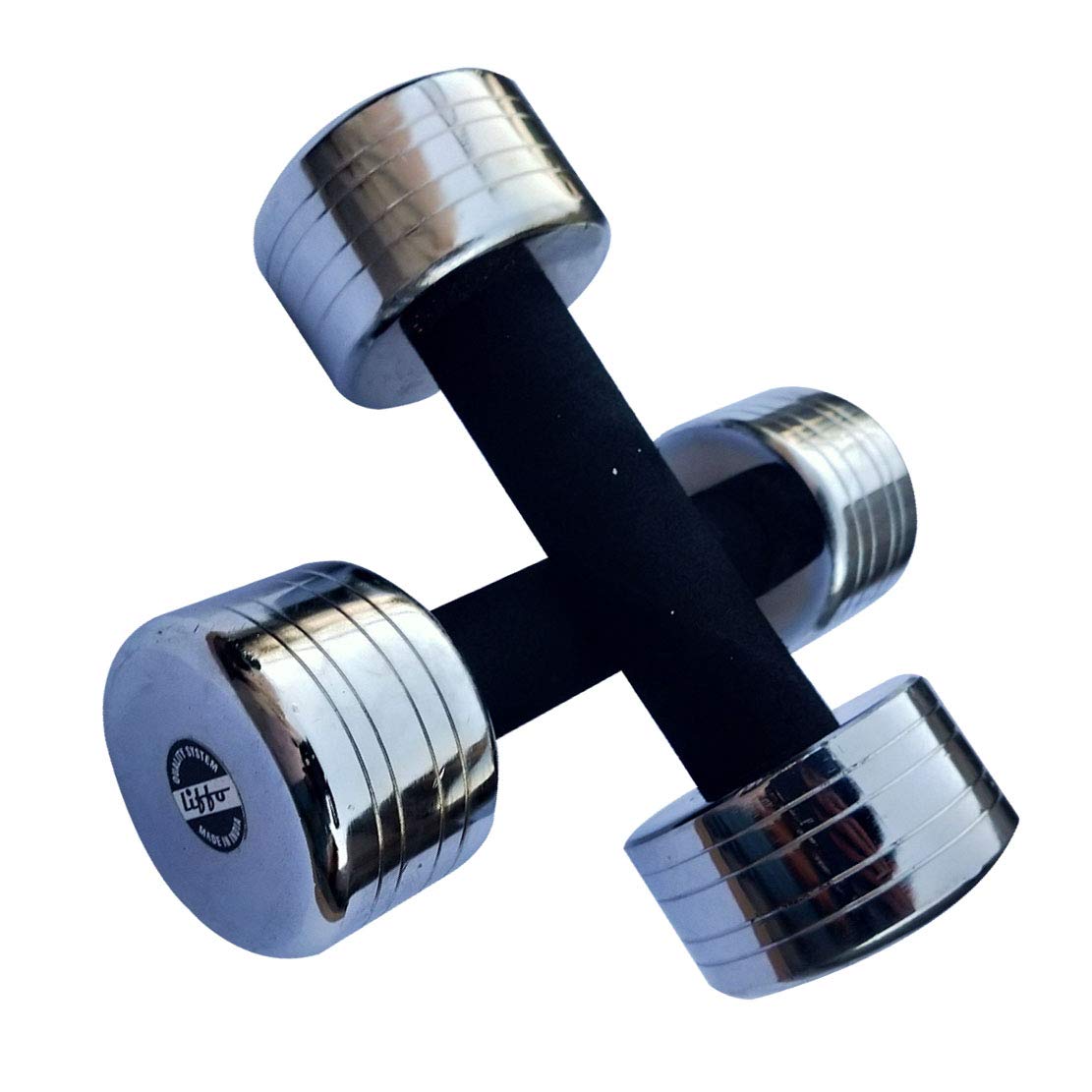 Liffo Steel Chrome Dumbbell with Soft Padded Cushion Handles, Pair of 2 Heavy Dumbbells (2KGX2=4KG) (B092QG8HLD) Amazon Price History, Amazon Price Tracker