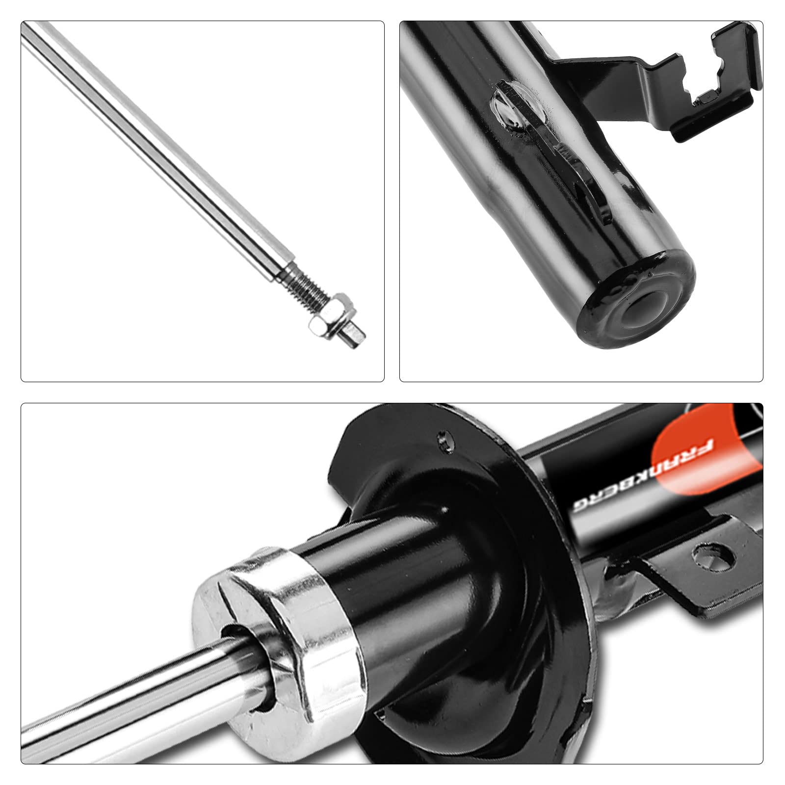 Frankberg 2 amortiguadores delantero izquierdo derecho compatible con Fusion JU Kombi 1.2L-1.6L 2004-2012 Replace# 2N1118045CA