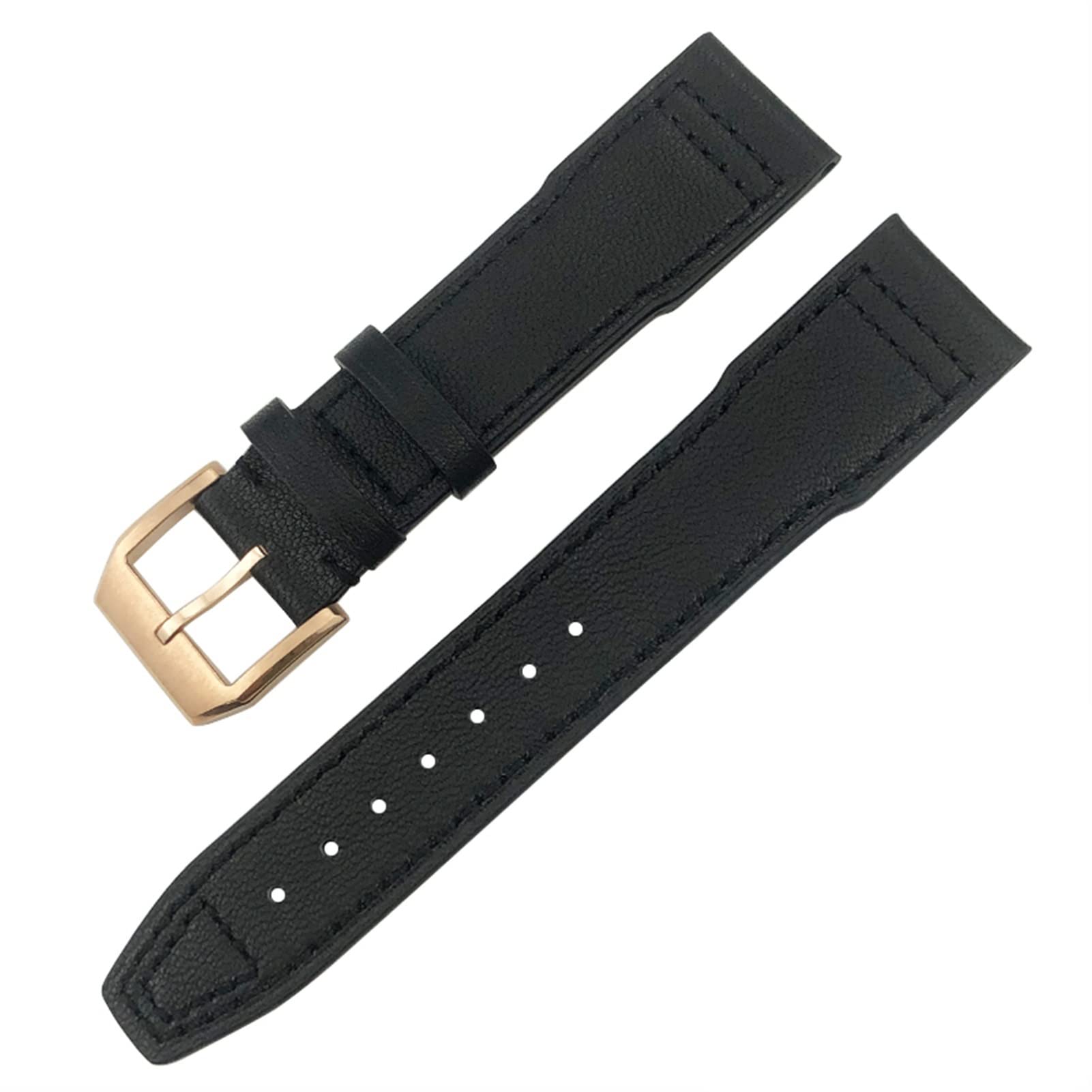 Dla IWC IW3777 IW3270 Mark 18 Big Pilot's Watch Strap Miękkie bransoletki ze skóry bydlęcej 20mm 21mm 22mm skórzany pasek do zegarka