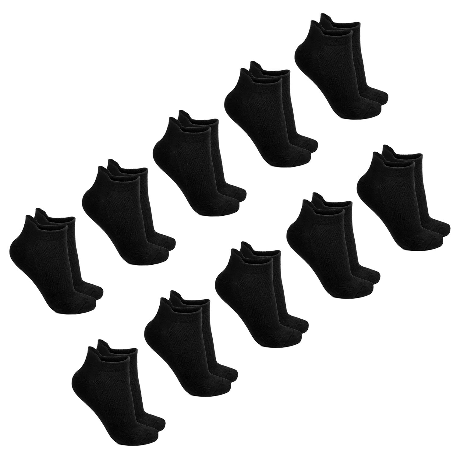 TECHTIC Low Cut Running Socks Ankle Athletic Socks Breathable Comfort Tab for Women Men Athletic Sports