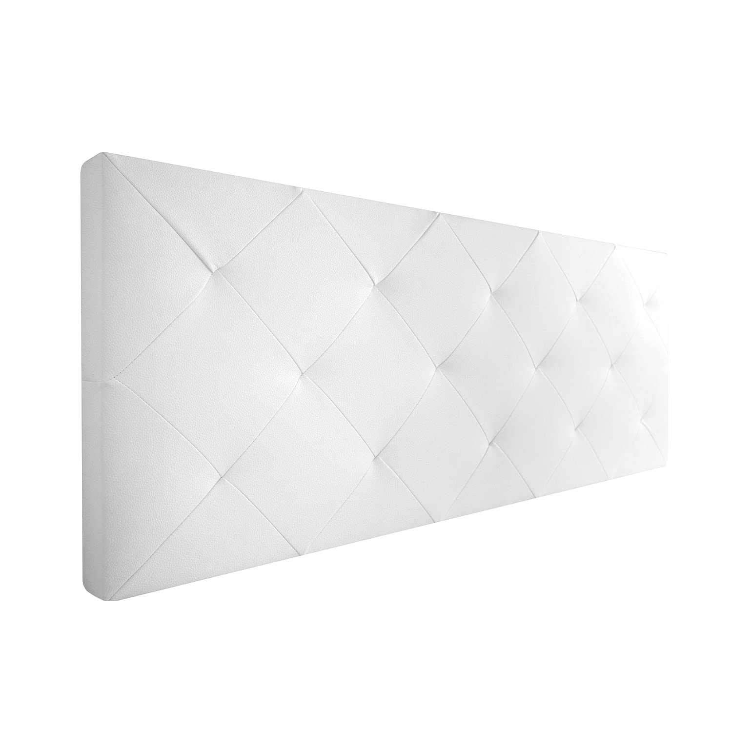 Testiera Letto In Ecopelle Elephant - Cuciture Righe, L.160 H.60cm, Made In Italy Con Luci Integrate - Foto 9