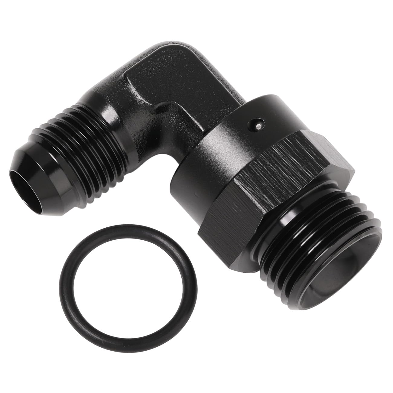 10 An Fitting 8AN To 10AN Reducer Adapter Fitting - O-ring (ORB) Straight Male To Flare, Black Anodized 10an To 8an Reducer