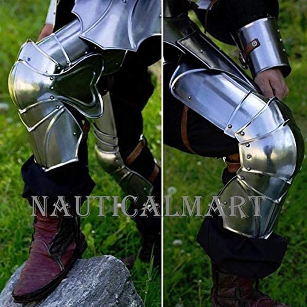 NauticalMart Medieval Gothic Metal Leg Guards/Armour Ideal for Costume or LARP Events