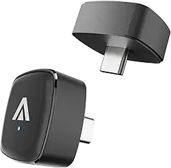 Adaptador automotivo D7C 2 em 1 sem fio CarPlay e Android, mini dongle Plug & Play USB tipo C, converte conexão com fio de fábrica para carros 2016+, sem atraso, para iPhone e telefone Android