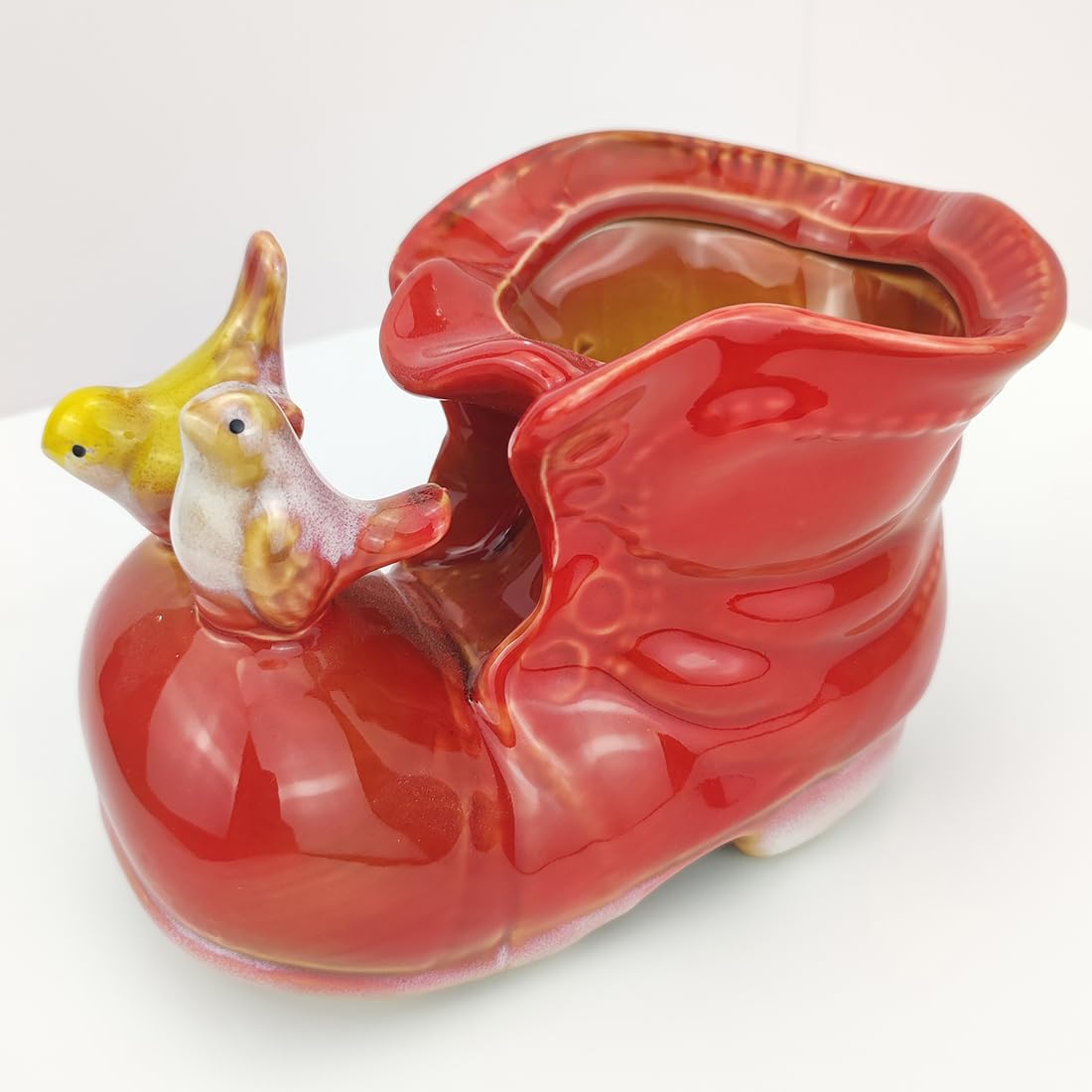 NBHUZEHUA Ceramic Boot Pen Holder for Desk Cute Makeup Brush Holder Pencil  Cup Holder Office Desk Decor for Girls Kids Women