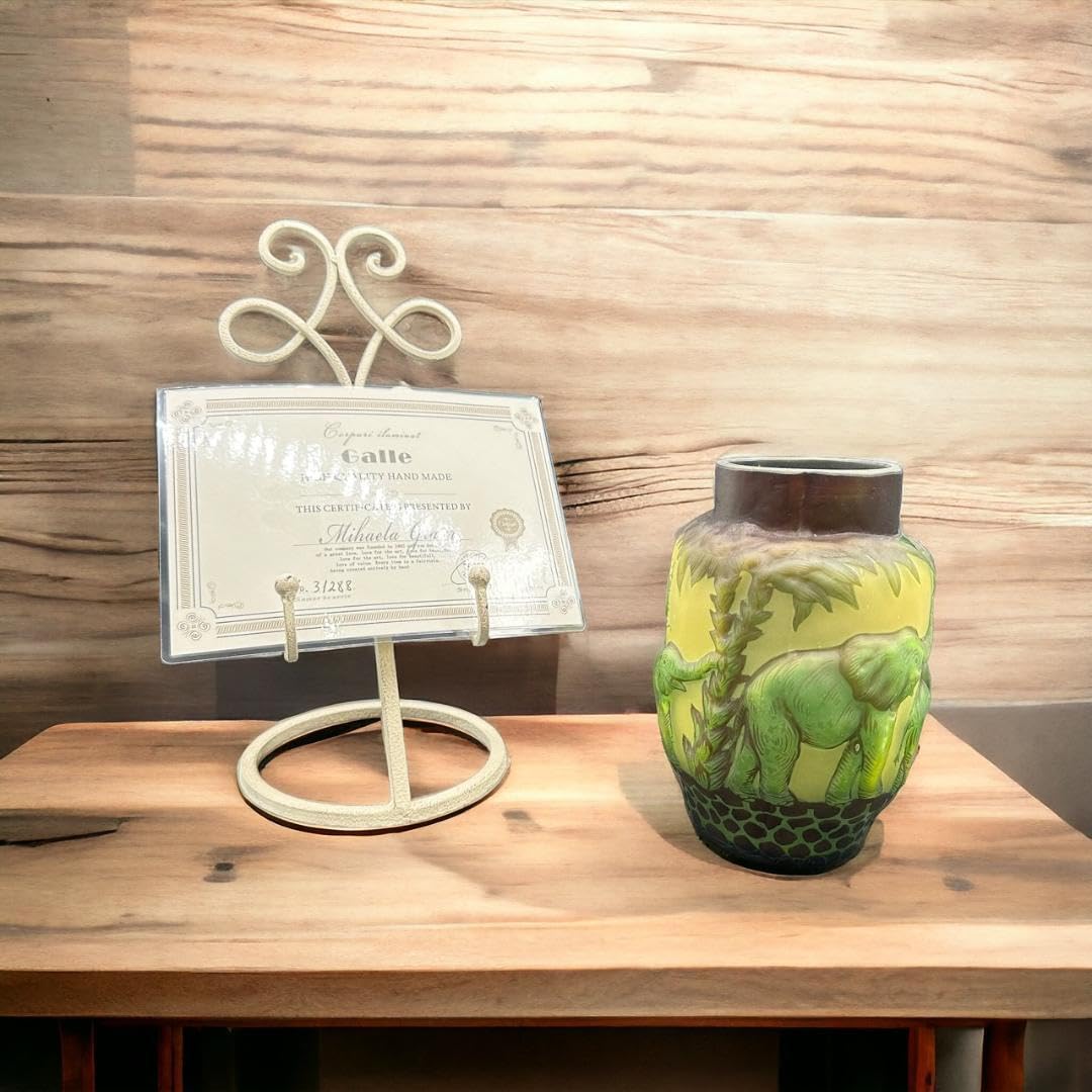 Amazon.co.jp: 限定 エミール ガレ 特大 群像紋 花器 花瓶 技法スフレ 