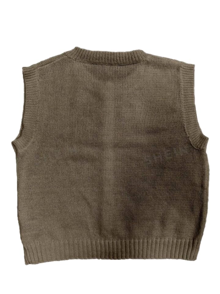 ZAFUL Sweater Vest Women 2024 Winter Crewneck Sleeveless Button Front Knit Vests with Pockets3