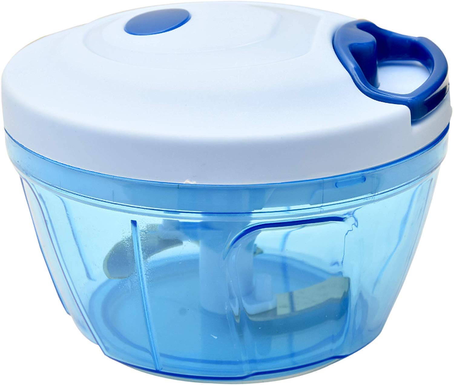 FIGUREXIRO® I Pack 1 I Chopper for Vegetables and Fruits I Handy Manual I Compacted Chopper I 3 Blades I Easy to Use for Your Kitchen for Indoor and Outdoor I PVC Material I 450 Ml I