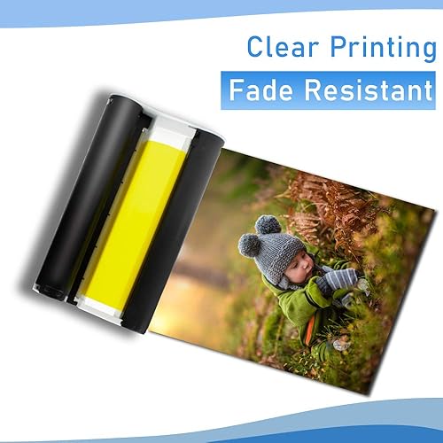 Miniatura 7 de Absonic Paquete de 3 cartuchos de tinta compatibles KP108 de repuesto para Canon Selphy KP-108IN Cassette de tinta de color de 4 x 6 pulgadas,