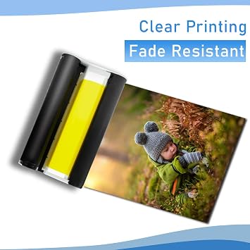 Absonic 4 Pack Compatible Ink Cartridges Replace for Canon Selphy KP-108IN KP108 Color Ink Cassette 4x6 Inch for Selphy CP1500 CP1300 CP1200 CP800 CP900 Wireless Compact Photo Printer (Without Paper)