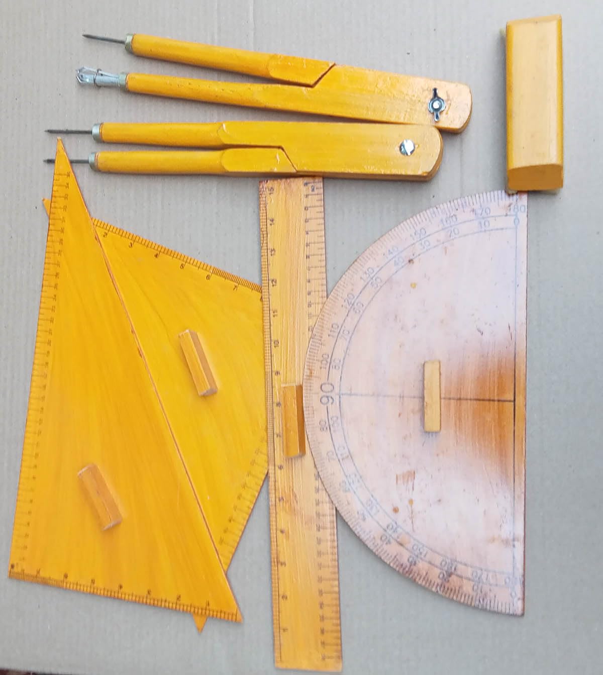 Classroom Whiteboard Geometry 6 Piece Set Math Ruler Geometry Tool Box ...