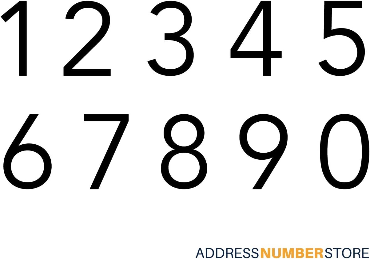Powder Coated Aluminum Soft Arch Economy Series Address Plaque, Modern Font, Holds up to 5 Characters