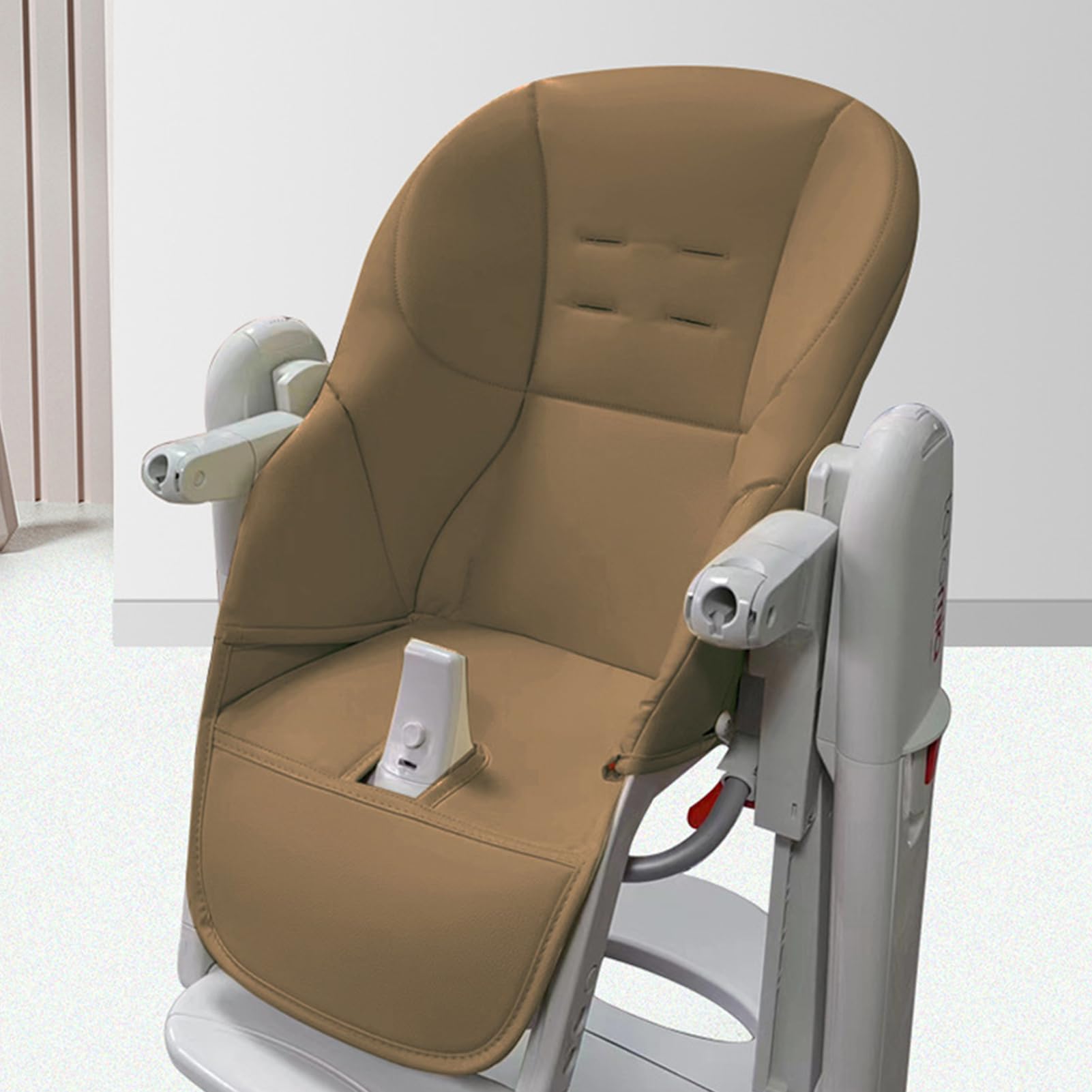 Housse Chaise Haute Pour Bébé, Housse De Coussin Pour Chaise Haute, Coussins Chaise Salle À Manger En Cuir PU, Confortable Housse De Siège Rembourrée Multifonctionnelle Pour Bébés