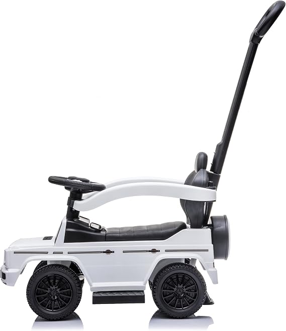 Best Ride On Cars Kids Outdoor Stroller Mercedes G-Wagon for Toddlers 1 to 3 Years Old with Music, Horn Sounds, and Handle, White