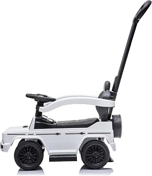 Best Ride On Cars Kids Outdoor Stroller Mercedes G-Wagon for Toddlers 1 to 3 Years Old with Music, Horn Sounds, and Handle, White