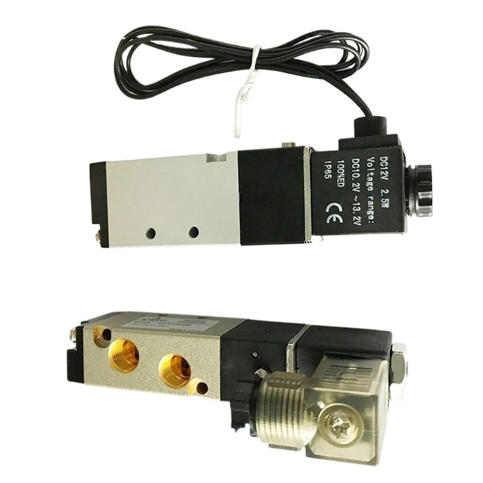Válvula solenoide neumática 4V110-06 M5 12V 24V CC control de 5/2 vías