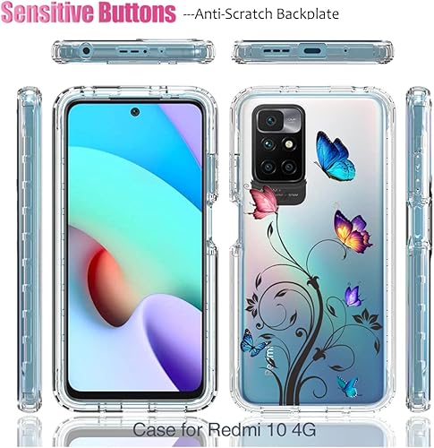 Miniatura 9 de Funda para Redmi 10 (20212022)Redmi 10 Prime 211211119SG con protector de pantalla de vidrio templado, carcasa transparente de cuerpo completo con