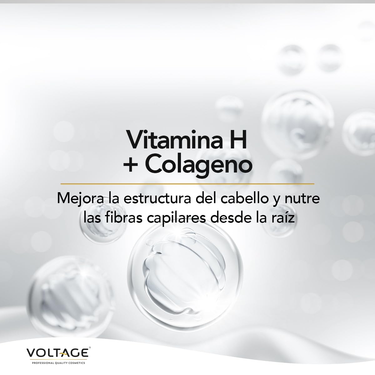 Voltage Cosmetics Champú Colágeno Biotina 500 ml Volumen Antirotura