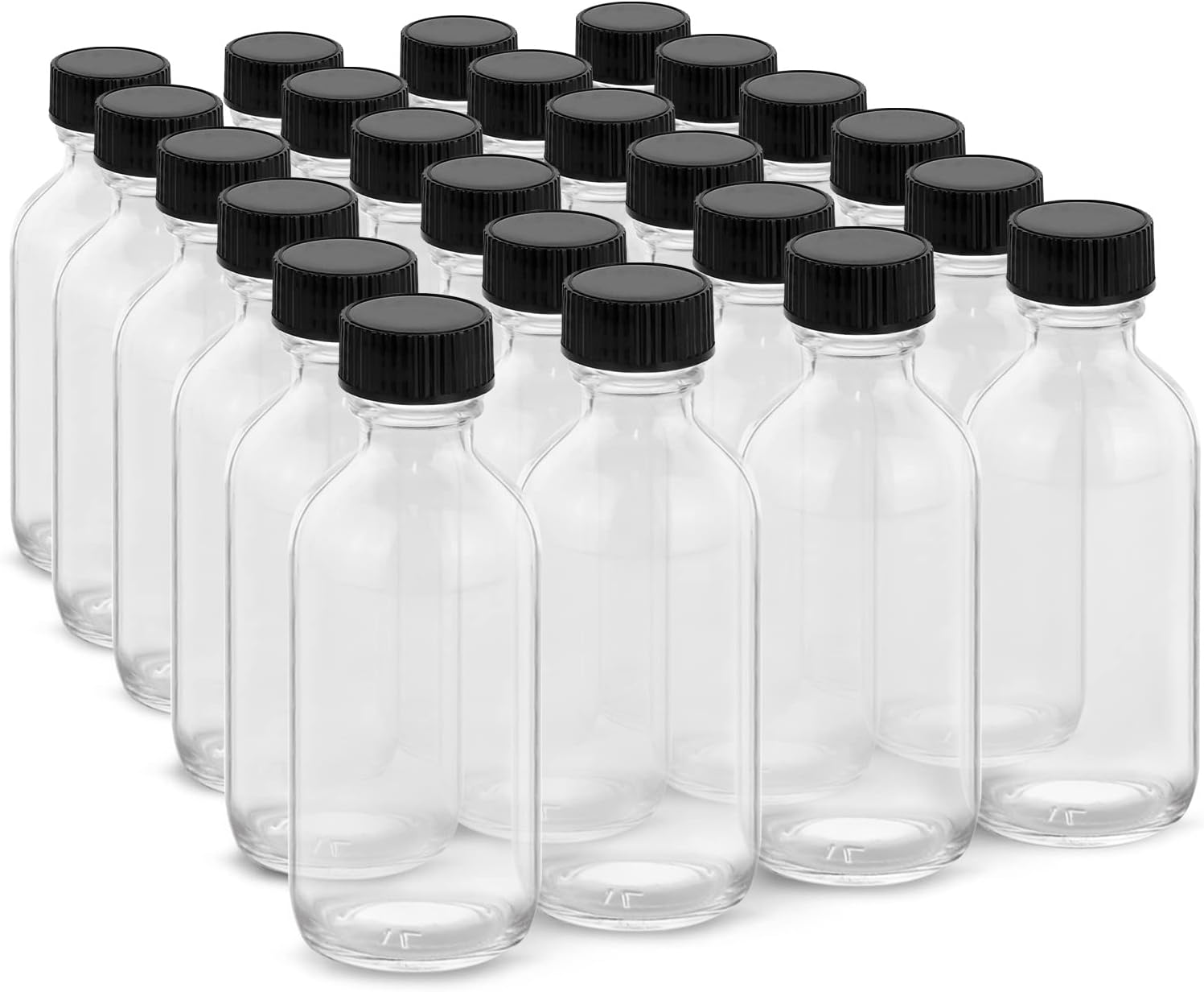 Rionisor 2OZ Small Glass Bottles with Lids and Funnels