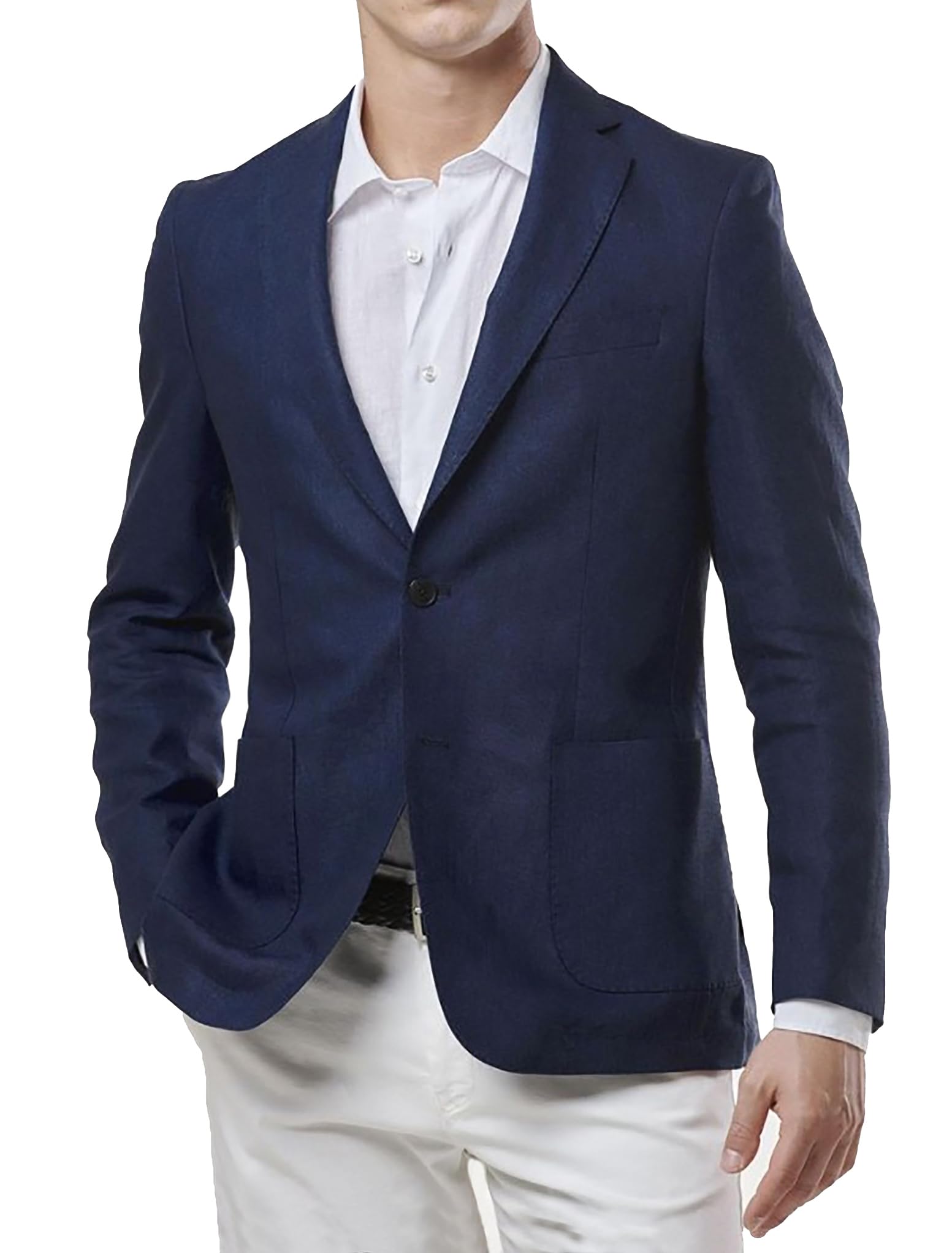 Evoga Veste en lin pour homme, 100 % fabriquée en Italie, élégante