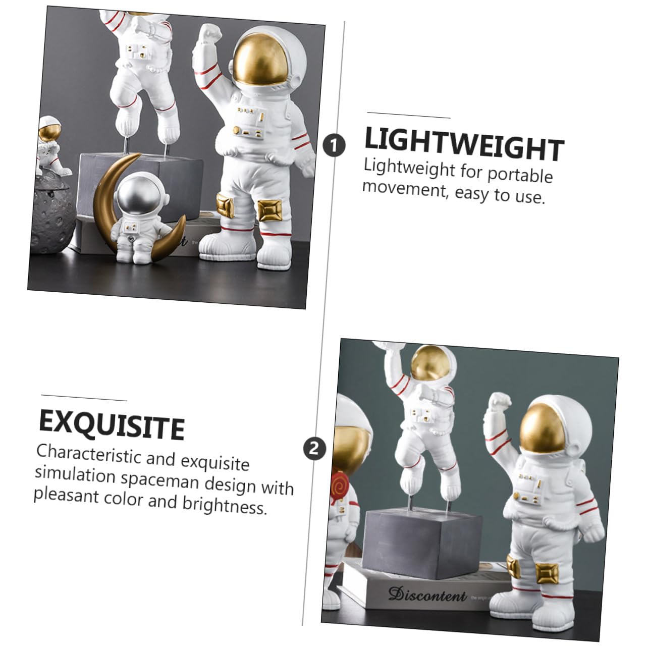 Kreatives Ornament Weihnachten Party Astronauten Dekoration aus Kunstharz