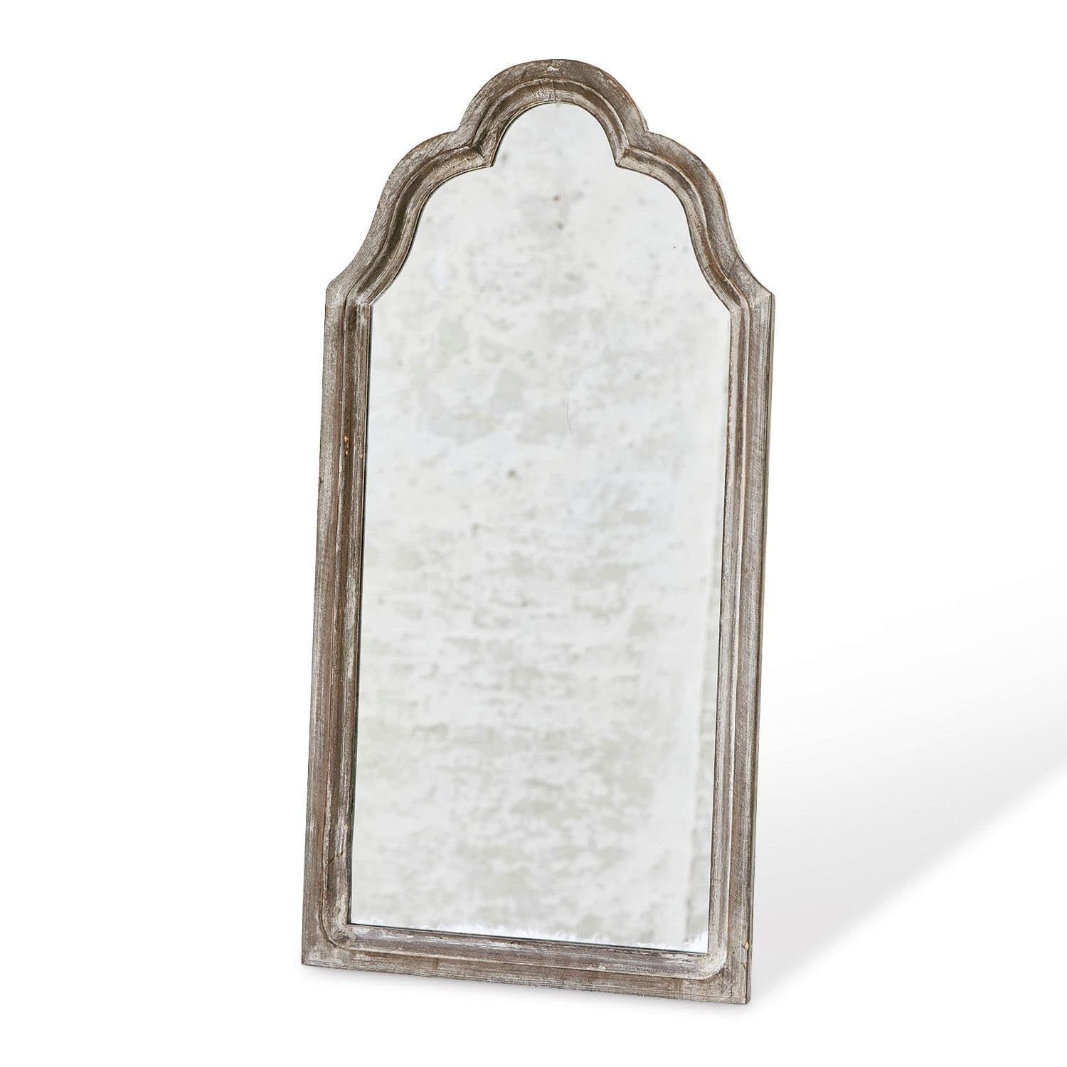 Loberon Libasse Specchio - Legno di abete massiccio - Finitura “whitewash” per un autentico look anticato, grigio antico
