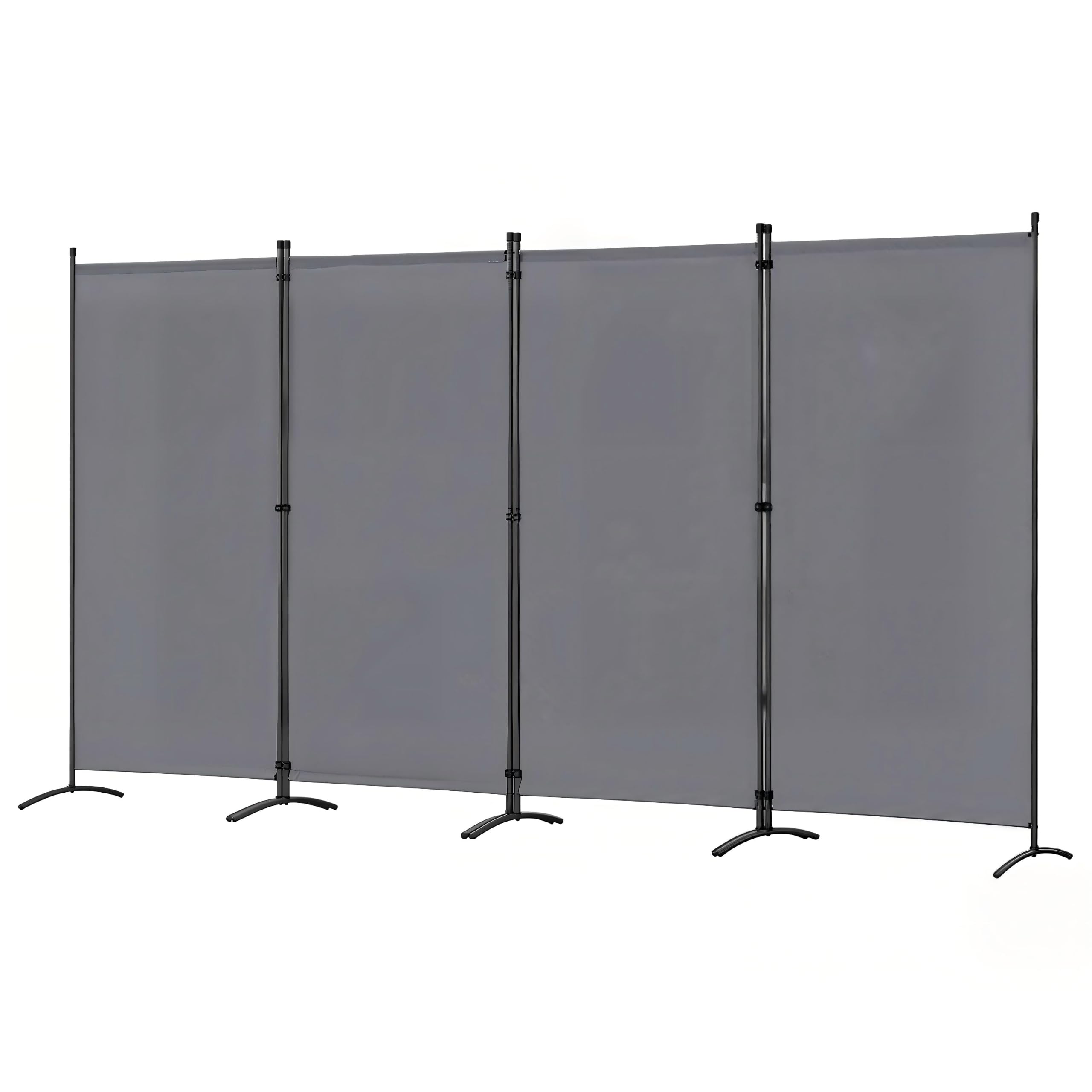 Angel Living Paravent de Protection à 4 Panneaux, cloison de séparation Pliable pour Salon, Jardin, extérieur, 324 x 180 cm (Gris)
