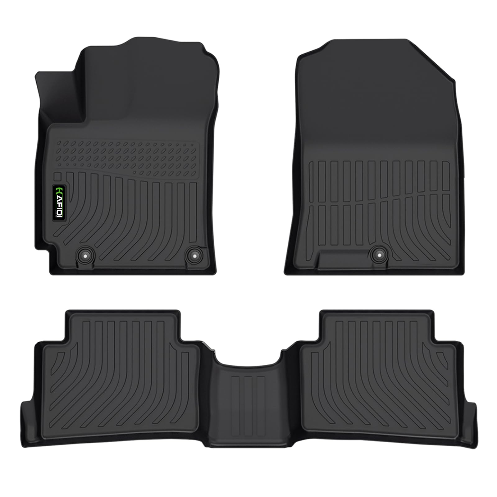 Photo 1 of Floor Mats Custom for Hyundai Kona 2018-2023/ Kona N 2022-2023 (No Electric Models) All Weather Protection TPE Heavy Duty Automotive Floor Liners Fits Front& 2nd Row Full Set Accessories, Black