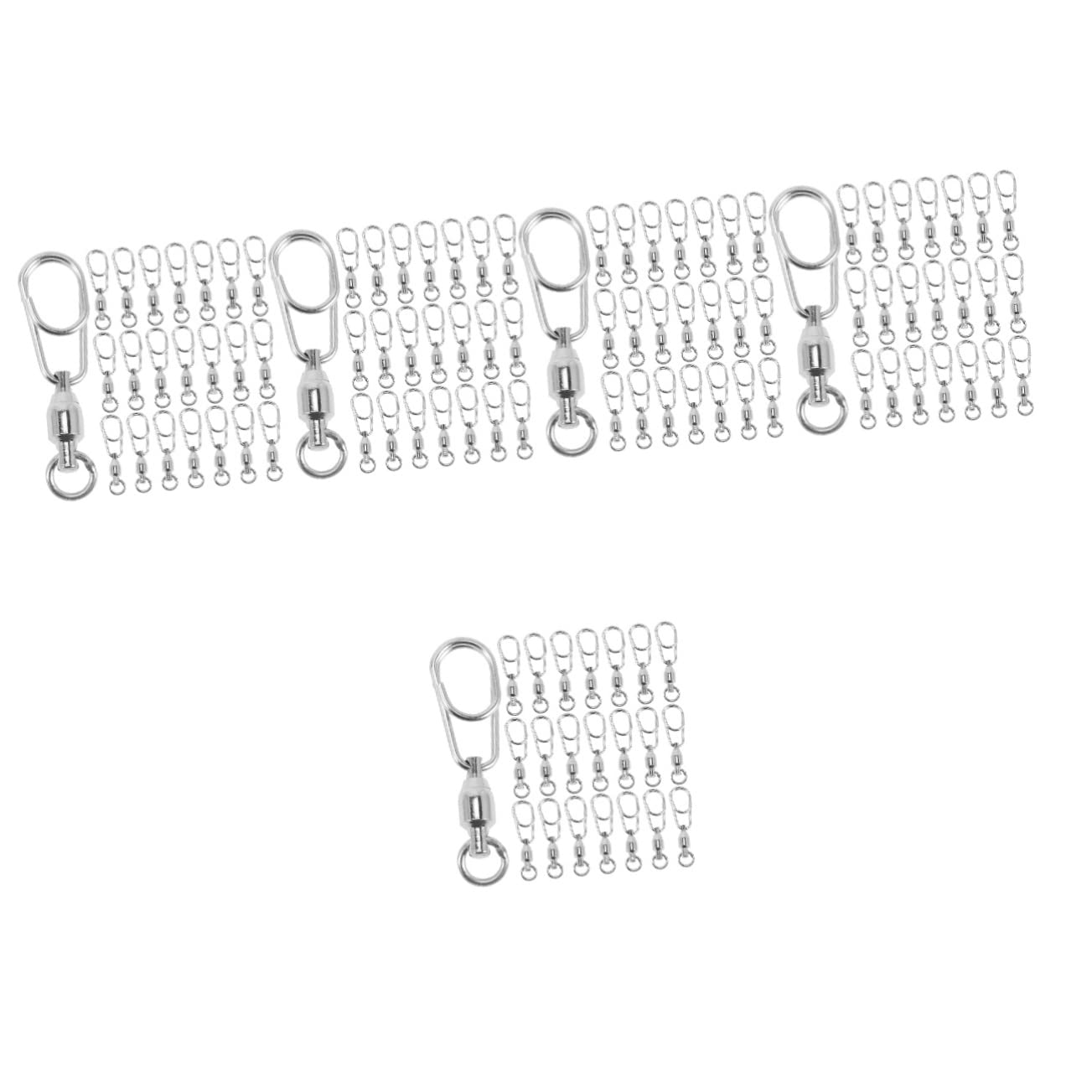 Yardwe 120 Pièces Connecteur D'Anneau À Huit Chiffres Émerillon De Pêche en Acier Inoxydable Outils De Pêche Au Leurre Portables Émerillons De Pêche Robustes Émerillons À Baril