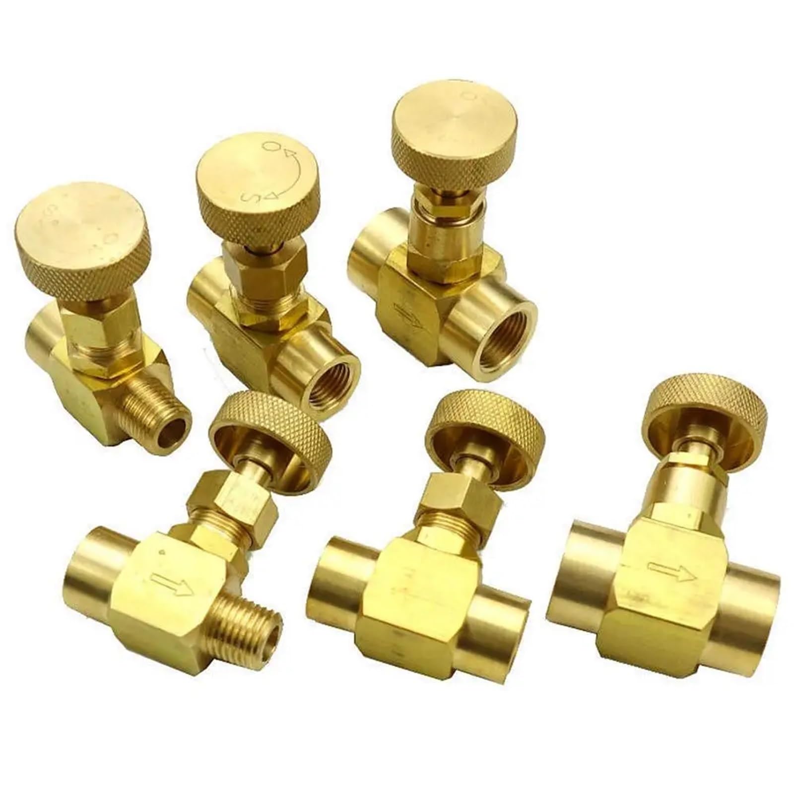 Zawór igły mosiężnej żeńskiej 1/8 "1/4" 3/8 "NPT BSP, hydrauliczny propan miernik 1000 PSI(typ 1)