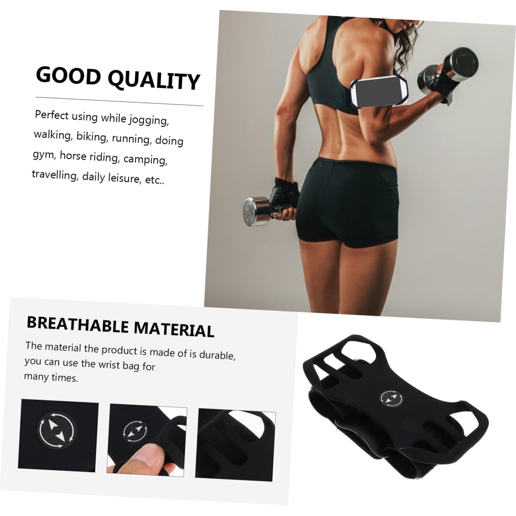 Angoily 3sets Borsello Per Smartphone Pouch Per Braccio Per e Running Design e Compatibile Telefono