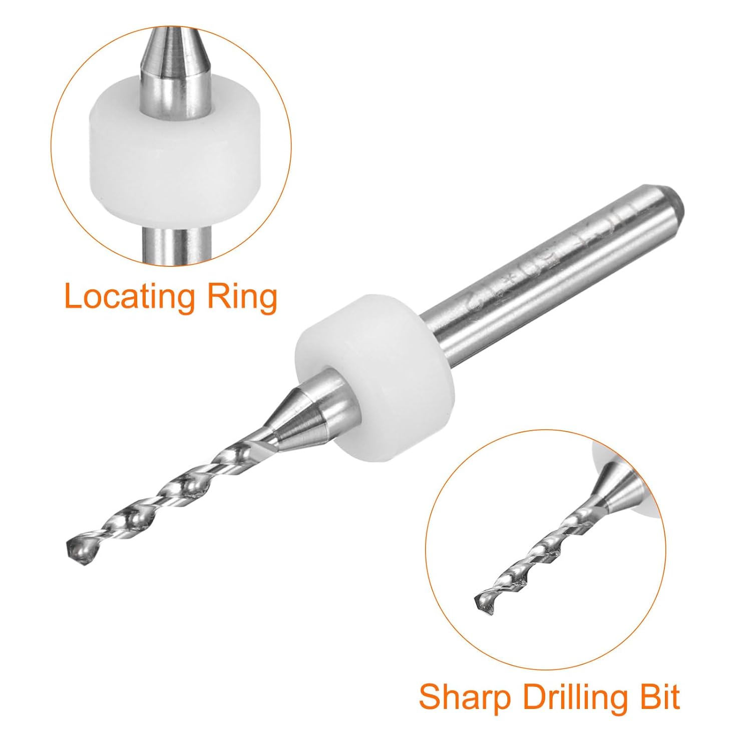 HARFINGTON 20pcs Micro PCB Drill Bits 1.5mm / 0.0591" Tungsten Steel Carbide Twist Mini Drill Tool with 1/8" Shank for Printed Circuit Board Stone CNC Engraving
