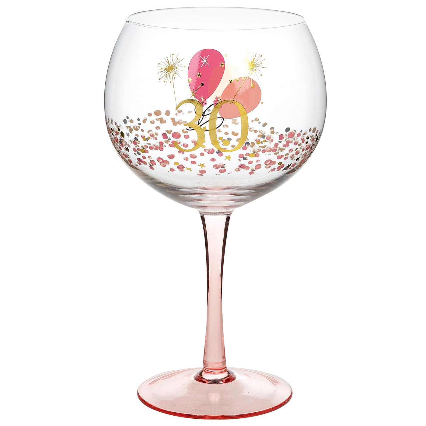 Shudehill Giftware Rush Blossom Special Birthday Gin Glass (30th)