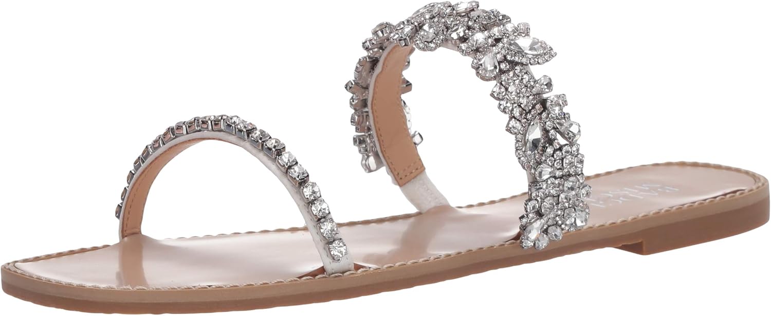Amazon.com | Badgley Mischka Women's Jenelle Heeled Sandal, Black Satin, 5  M US | Heeled Sandals
