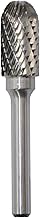 SC-5 Tungsten Carbide Burr Rotary File Cylindrical Shape with Radius End Double Cut with 1/4'Shank for Die Grinder Drill Bit