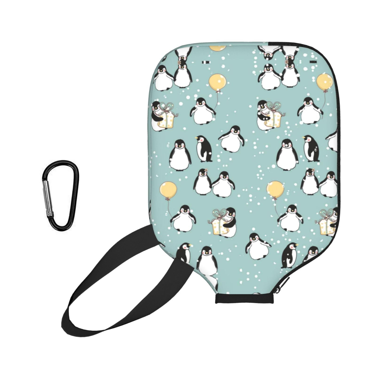 ESNAIUVCD Penguin Balloon Snowflake Print