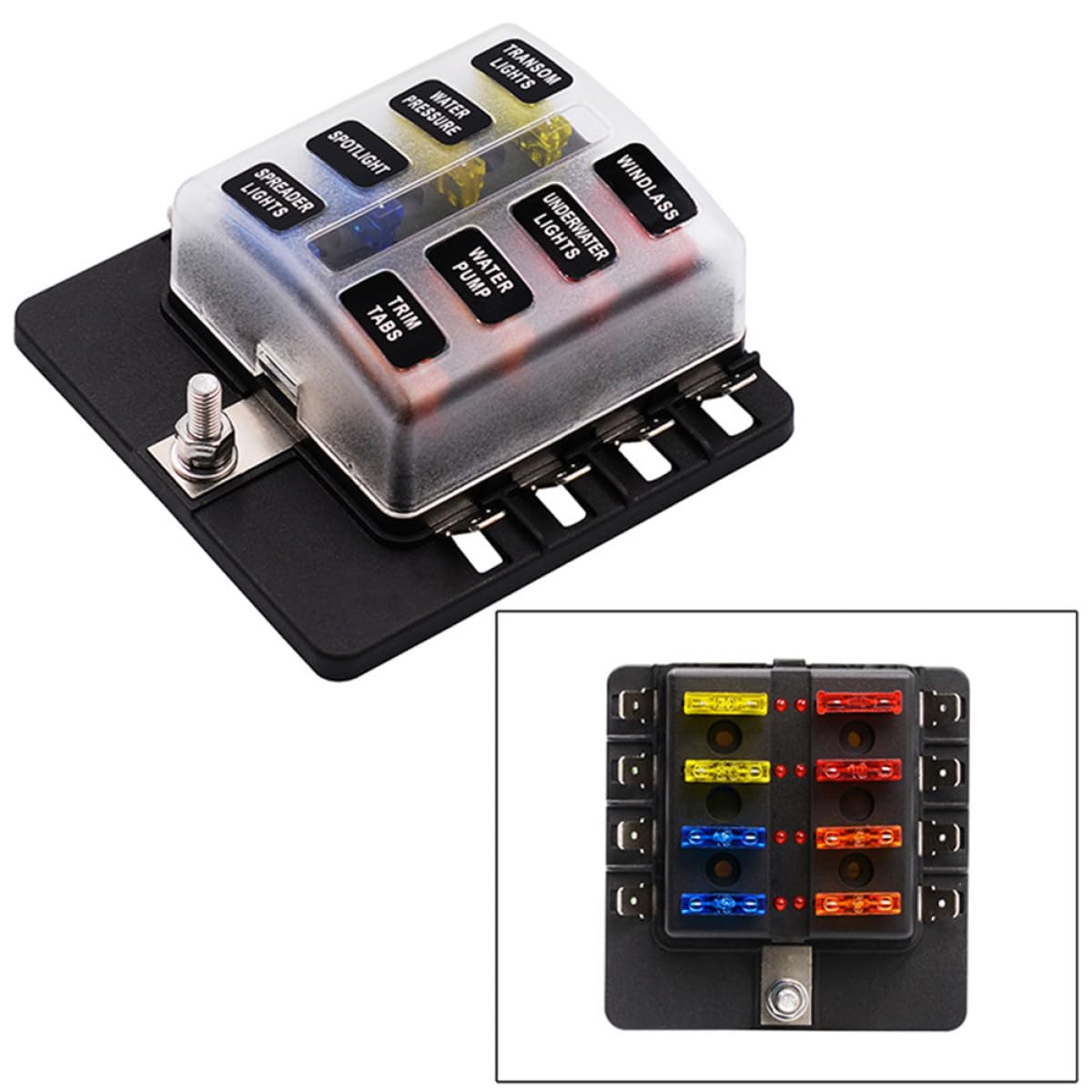 Gatuida 3 Pièces 1 8 Fusible Voiture Audio Vis Écrou Voiture Vis Câblage Terminal