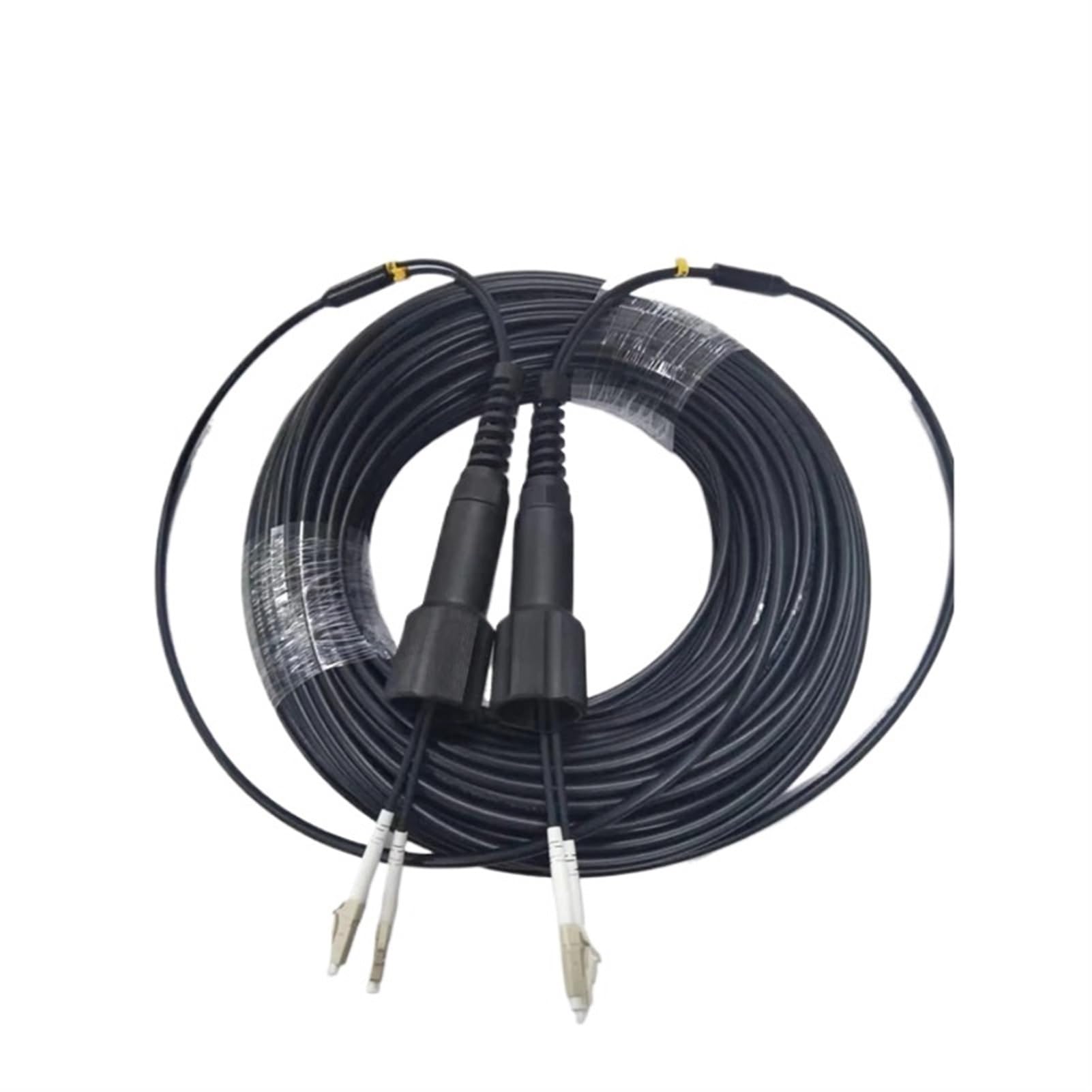 Cavalier blindé OM3 2C TPU LC à FC SC St multimode 2 noyaux 3mm Extension Cordon de raccordement Fibre Optique extérieur(150m OM3 FC-FC)