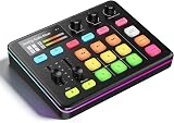 Gaming Audio Mixer, Table de mixage audio G1 Neo, table de mixage audio pour jeux vidéo, carte son RGB pour microphone XLR, interface audio pour streaming, effets sonores personnalisables - 1