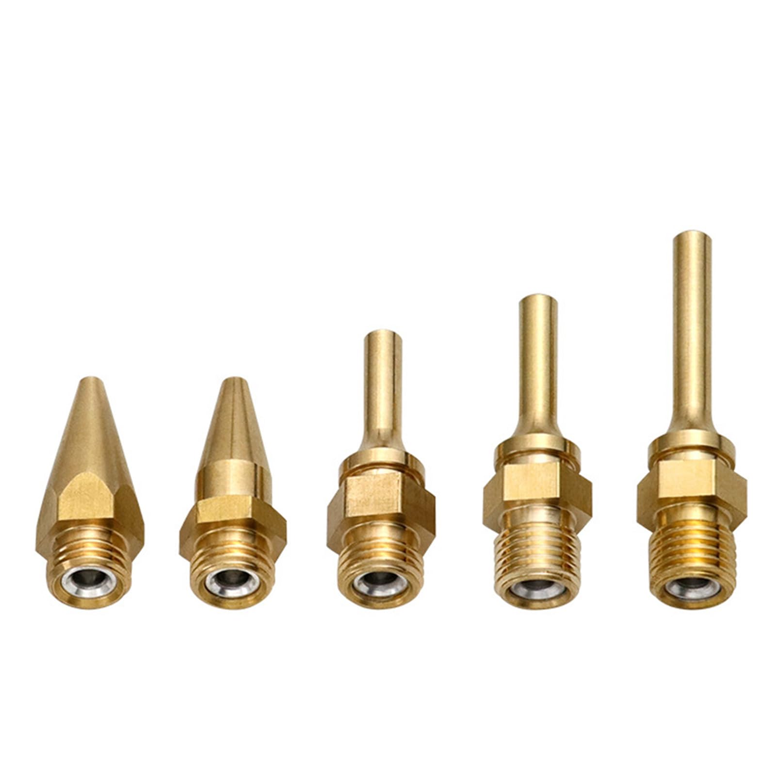 Kalttoy Assisted Quick Flows Adhesive Nozzle With Aluminum Alloy Cores Suitable For Crafting Diyer Tasks 5Pcs Anti Leak Glues Nozzle Set