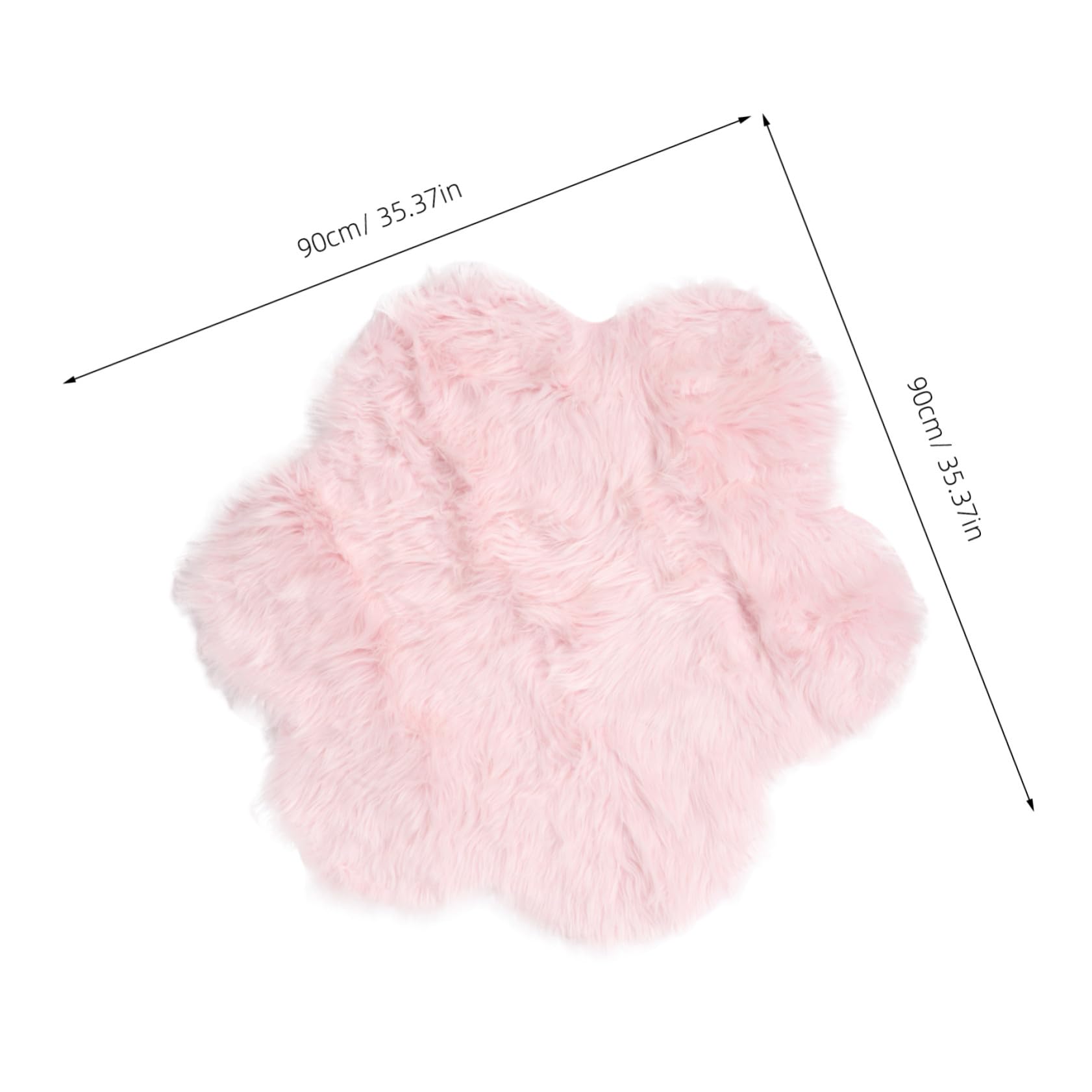 Toyvian Tapis De Chevet Rose pour Chambre De Fille Design Forme De Fleur Dimensions Peluche Douce Et Confortable pour