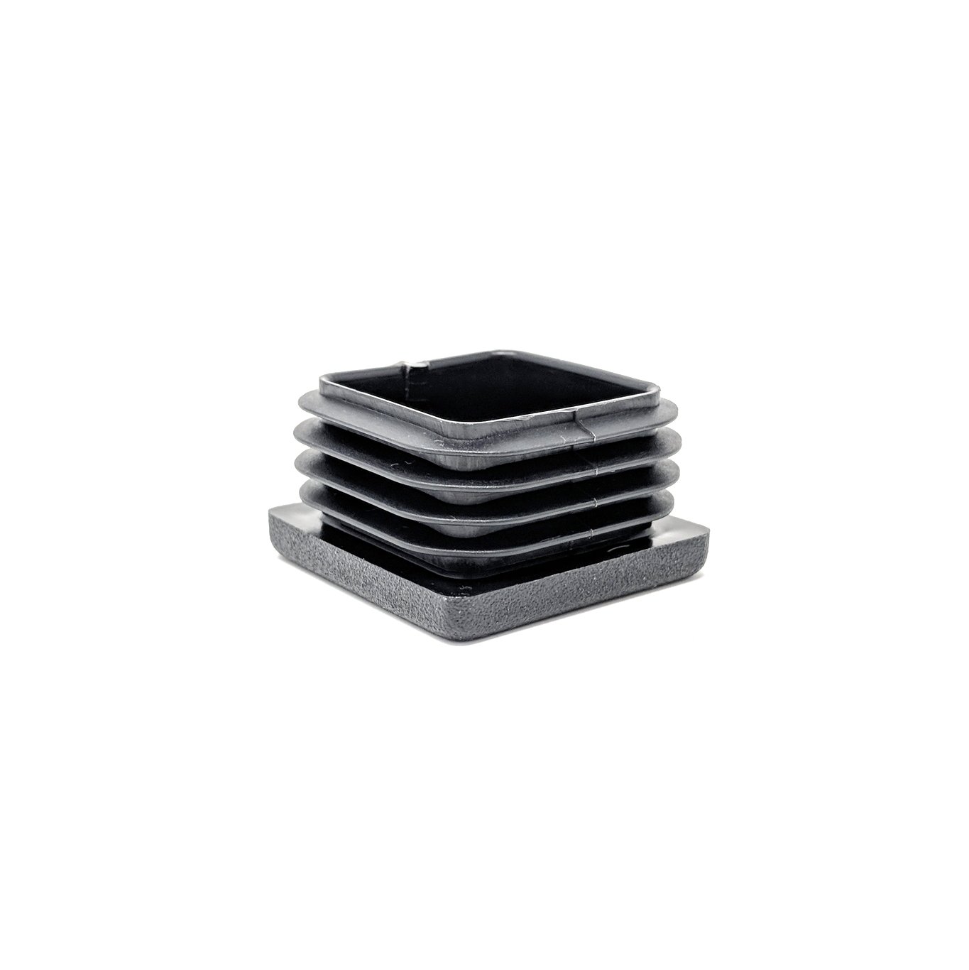 Keay Vital Parts Black Square Ribbed Plastic Insert Plugs End Caps (, 35X35mm See Second Image For Dimensions- Pack Of 8) Made In Germany