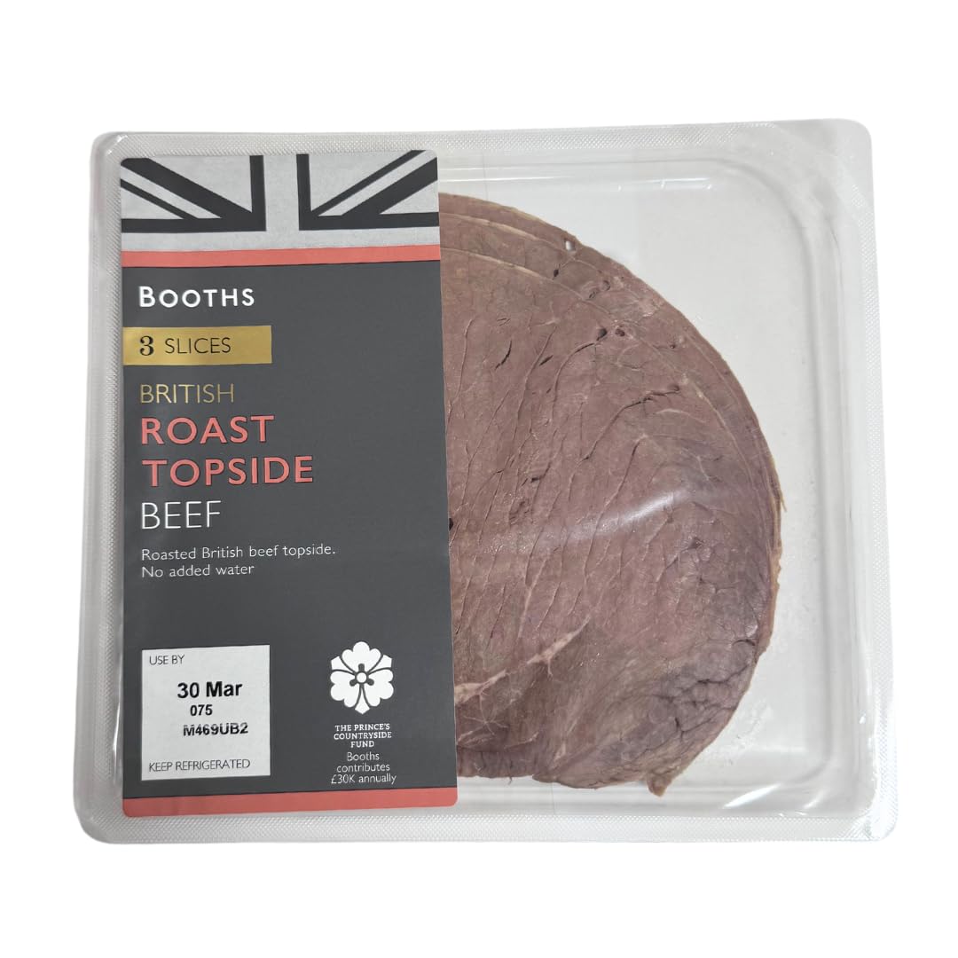 Booths British Roast Topside Beef, 3 Slices