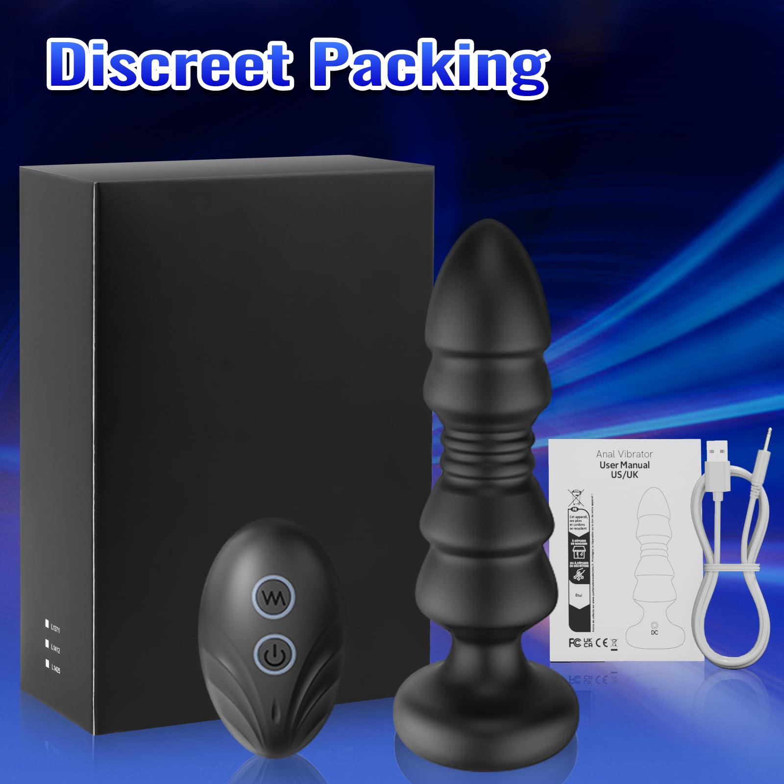 Giocattoli sessuali anali con spinte - Giocattoli anali con APP, telecomando, vibratore per punto G, palline anali con 12 massaggiatori prostatici vibranti e a spinta