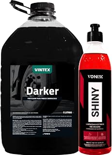 Darker 5l Vintex Pneu Pretinho Revitalizador Shiny brilho intenso 500ml Vonixx