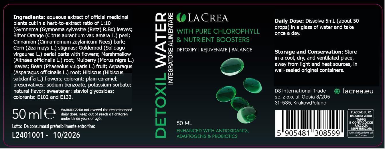 La Crea Detoxil Water 50 ml – Natürliches Nahrungsergänzungsmittel