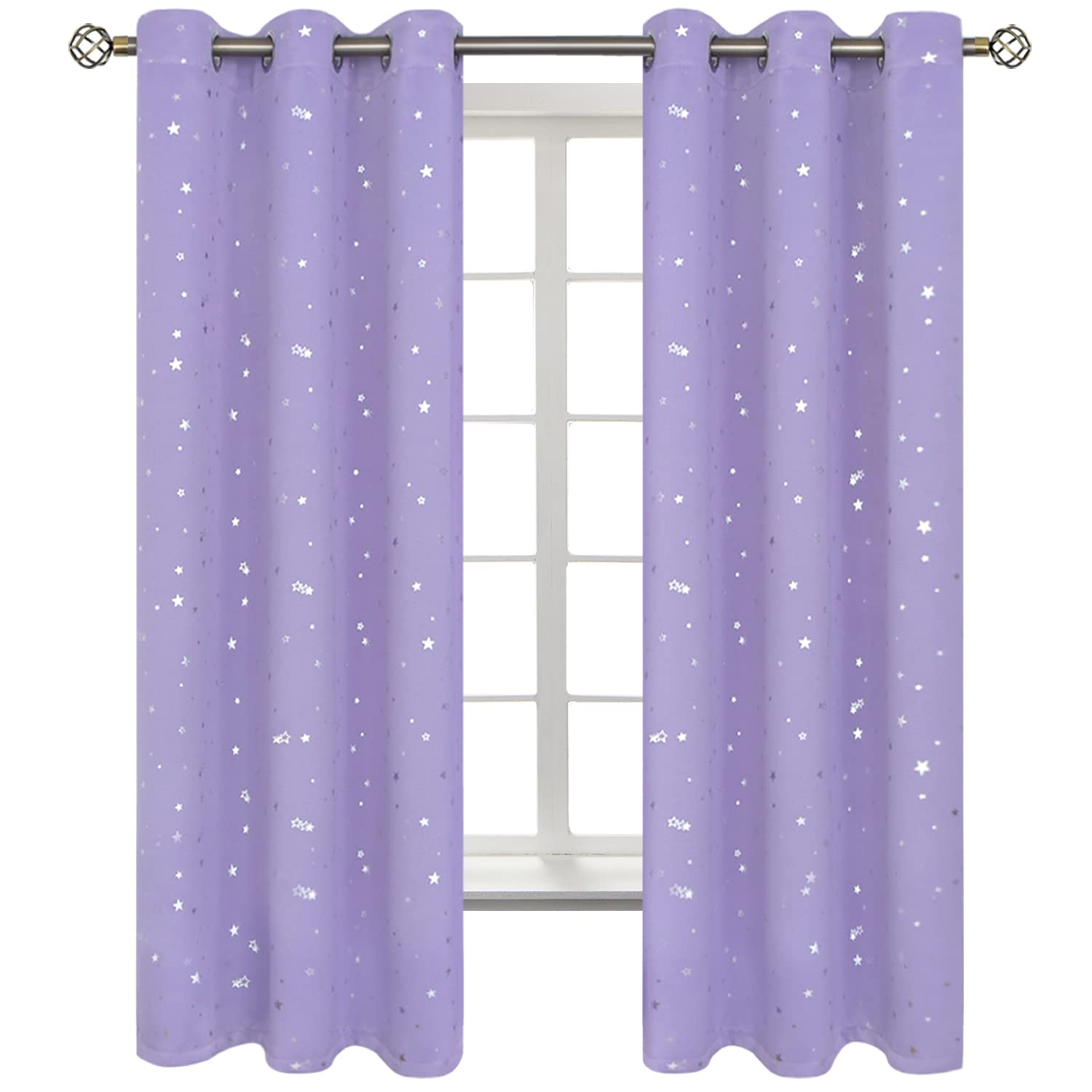 BGment Kids Blackout Curtains for Boys Bedroom - Lavander 2 Panels